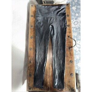 Spanx by Sara Blakely Size Large Petite Talle Black Shimmery Leggings